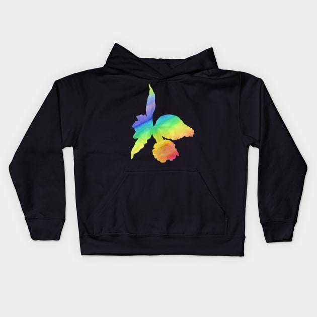 Bright rainbow flower Kids Hoodie by Geomhectic